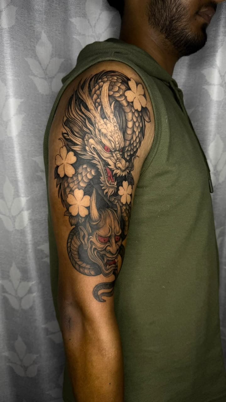 Finished tattoo work from the studio